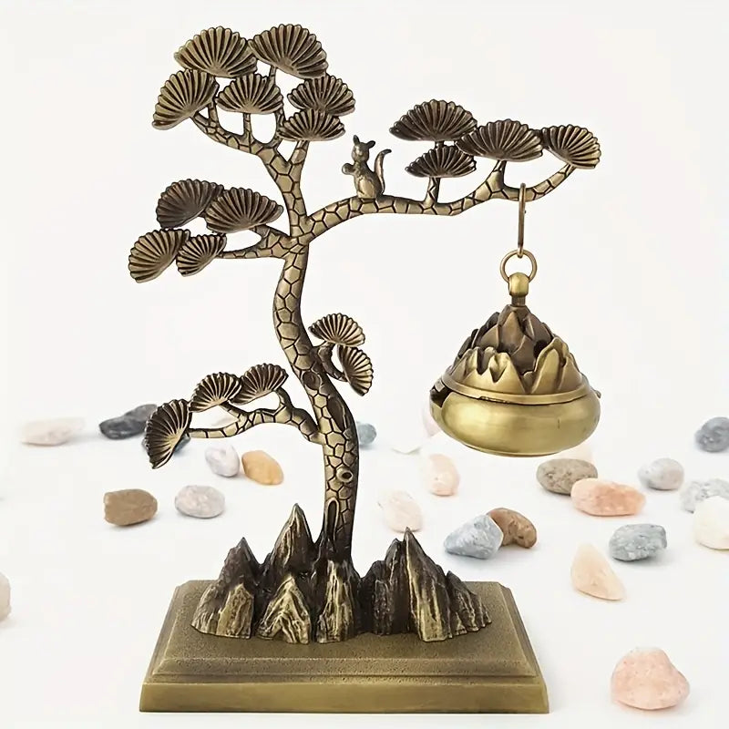 bonsai tree incense burner Pine-Inspired Incense Burner