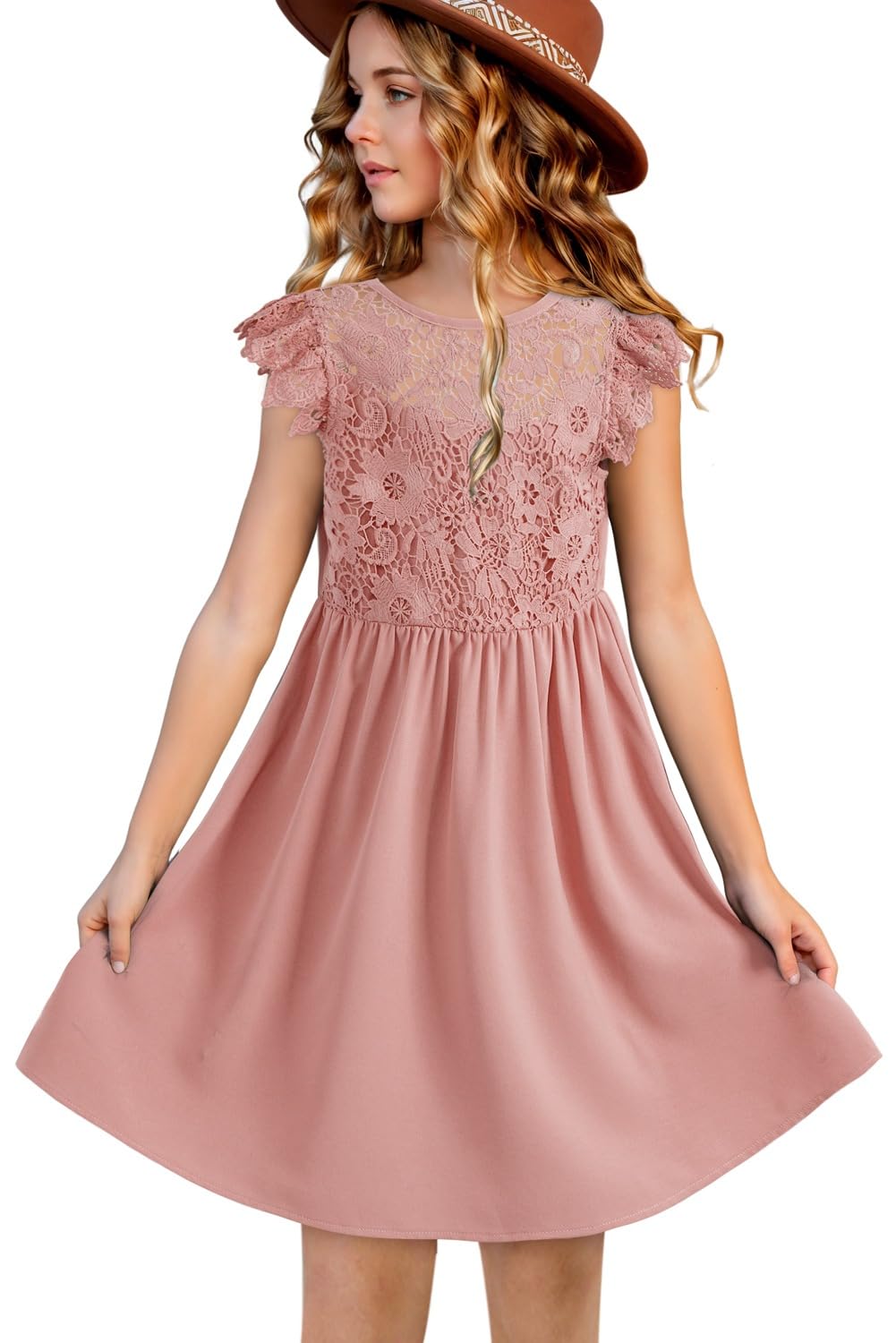 Teen Girls Flower Dresses Semi Formal Sleeveless Wedding Dress Size 6-15 Years A Pink / 8-9 Years Teen Girls Flower Dresses Semi Formal Sleeveless Wedding Dress Size 6-15 Years A Pink / 8-9 Years