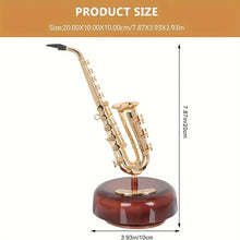 Load image into Gallery viewer, Enchanted Alto Saxophone Music Box - Melodic Classical Tunes, Rotating Display Base - Elegantly Decorates Homes