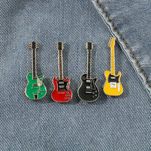 Load image into Gallery viewer, Enamel Guitar Design Brooch Cute Hip Hop Style Music Festival Brooch, 4 Colors