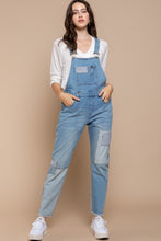 Load image into Gallery viewer, POL Front Chest Zipper Slim Leg Denim Overalls