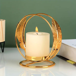 Nordic-Inspired Modern Iron Craft Candle Holder - Elegant Tabletop Decor for Living Room, Dining, Coffee Table, or Wedding