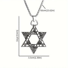 Load image into Gallery viewer, Classic Vintage Star Of David Pendant Necklace For Men and Women, Trendy Charm Street Party Amulet Jewelry Gift