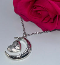 Load image into Gallery viewer, Love and the Moon! Beautiful Steel Necklace