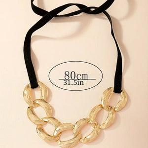 Vintage Chunky Chain Women's Necklace Exaggeration Statement Collar Jewelry Gift