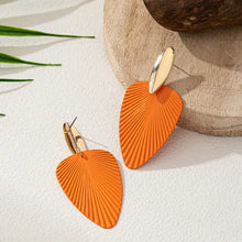 Load image into Gallery viewer, Elegant Orange Leaf-Shaped Stud Earrings For Women - Stainless Steel Posts, Iron Crafted