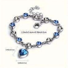 Load image into Gallery viewer, Radiant Heart Of Ocean Rhinestone Bracelet - Fashion-Forward Elegance for Girls - A Dazzling Jewelry Gift for Special Occasions and Everyday Glamour