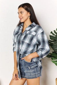 Mandy Plaid Dropped Shoulder Shirt - in 2 Colors - SALE!