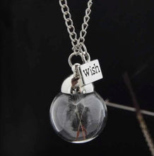 Load image into Gallery viewer, Wish Necklace with a Bottle Containing Four-Leaf Clover