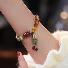 Load image into Gallery viewer, Ethnic Style Lotus Pod Charm Beaded Bracelet - Fashionable Autumn Winter Jewelry for Trendsetters