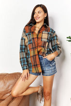 Load image into Gallery viewer, Double Take Plaid Curved Hem Shirt Jacket with Breast Pockets