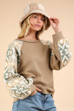 Load image into Gallery viewer, VERY J Printed Long Sleeve Round Neck Knit Top