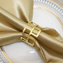 Load image into Gallery viewer, Pack of 6 Golden Iron Napkin Ring Set - Elevate Table Settings with a Luxurious Circle Design