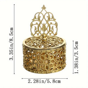 Elegant Golden Durable Plastic Box -Perfect for Accessory Gift, Candy, Keepsakes & Decor, Ideal for Valentine's Day & Special Occasions