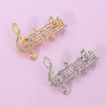 Load image into Gallery viewer, Sparkling Rhinestone String Notes Brooch - Elegant Clothing Accessory Pin