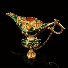 Load image into Gallery viewer, Classic Aladdin&#39;s Lamp: Enchant Your Home with Timeless Magic - Golden Green