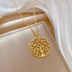 Glamorous Tree of Life Pendant Necklace - Fashionable & Sparkling Zircon - Meaningful Symbol for Girls - Perfect Gift for Young Ladies