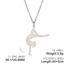 Load image into Gallery viewer, Ballet Dancing Girl Pendant Necklace For Women, Golden Color Stainless Steel Necklace Jewelry