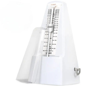 Pro Mechanical Metronome: Precision Timing for All Instruments- Portable & User-Friendly - White