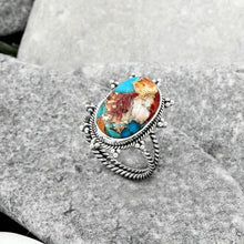 Load image into Gallery viewer, Turquoise Stone Ring - Exclusively Designed for Women, Vintage-Inspired Fashion Statement