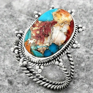 Turquoise Stone Ring - Exclusively Designed for Women, Vintage-Inspired Fashion Statement