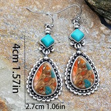 Load image into Gallery viewer, Genuine Turquoise Bohemian Earrings - Handcrafted, Unique Style - Fashionable Accessory for Everyday Glam