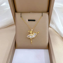 Load image into Gallery viewer, Elegant Fashion Ballet Girl Rhinestone Pendent Necklace - Dancer Pendent