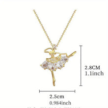 Load image into Gallery viewer, Elegant Fashion Ballet Girl Rhinestone Pendent Necklace - Dancer Pendent