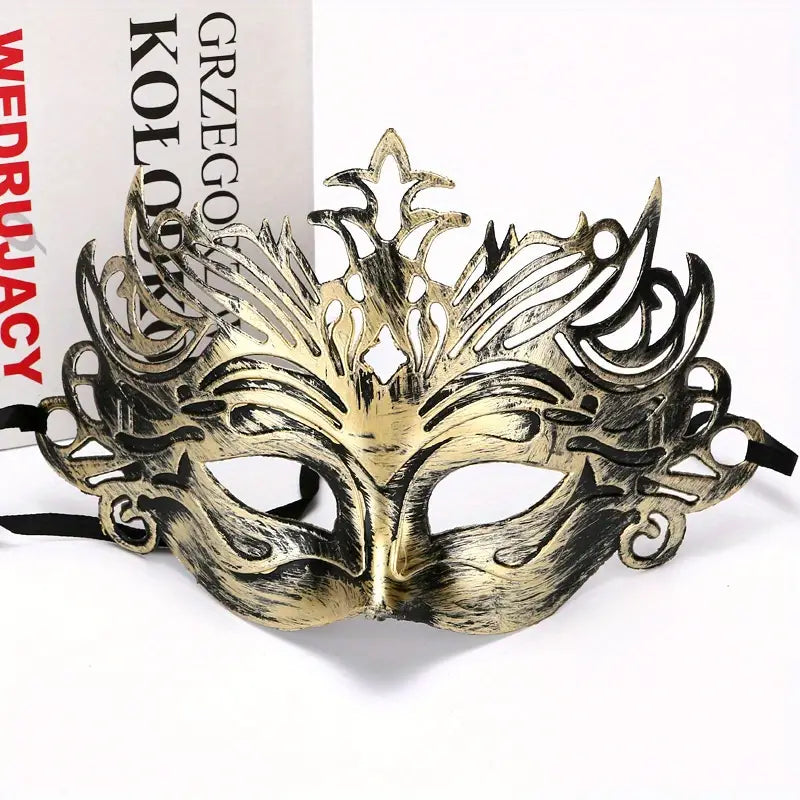 Ancient Roman Crown Mask, Masquerade Half-face Mask, Vintage Festival Party Mask, Unisex