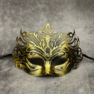 Ancient Roman Crown Mask, Masquerade Half-face Mask, Vintage Festival Party Mask, Unisex