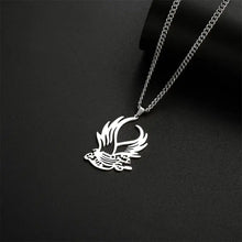 Load image into Gallery viewer, Bird Pendant Necklace Gift, Wings Spread Persian Poetry Necklace For Men, Stainless Steel Chain