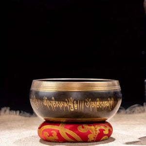 1 Set Authentic Bronze Singing Bowl - Handmade in Nepal for Yoga & Meditation - Experience Soothing Enchanting Tones