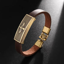 Load image into Gallery viewer, 1PC Mens Vintage Punk Eagle Totem Leather Bracelet - High-Quality Genuine Leather, Bold Buckle Design