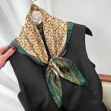 Load image into Gallery viewer, Saddle Printed Square Scarf Imitation Silk Thin Neck Scarf Elegant Professional Shirt Decorative Small Scarf For Women