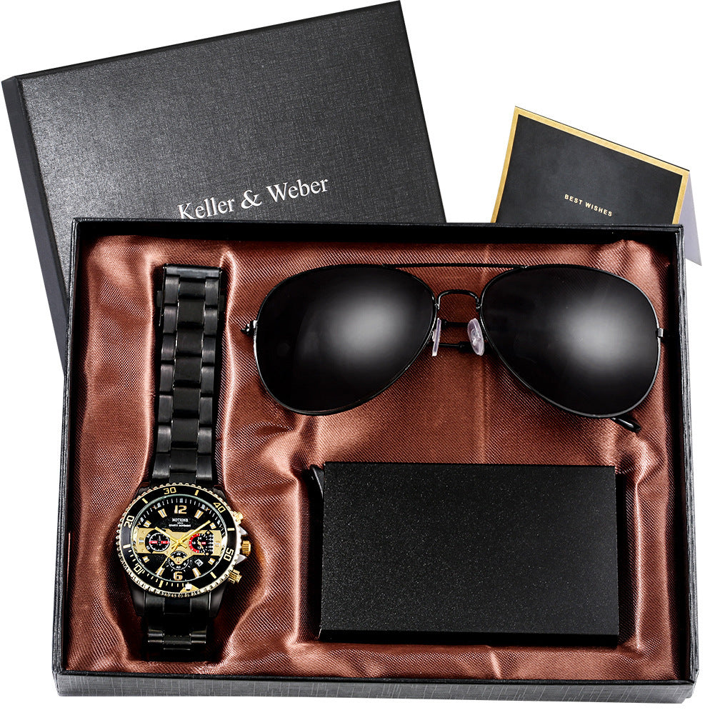 Quartz Watch Sunglasses Suit Men, Elegant Gift Box for Men, Valentine's Day