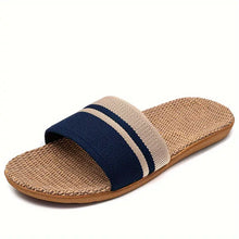 Load image into Gallery viewer, Stylish Striped Slides - Soft &amp; Breathable Open-Toe Flat Shoes - Perfect for Summer Lounging Indoors