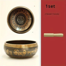 Load image into Gallery viewer, 1 Set Authentic Bronze Singing Bowl - Handmade in Nepal for Yoga &amp; Meditation - Experience Soothing Enchanting Tones