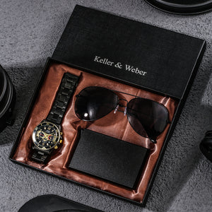 Quartz Watch Sunglasses Suit Men, Elegant Gift Box for Men, Valentine's Day