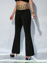 Load image into Gallery viewer, Leopard High Waist Flare Pants