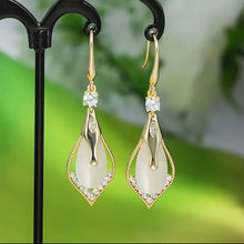 Load image into Gallery viewer, Elegant Sparkling Imitation Zircon Drop Earrings - Fashionable Alloy Design for Women