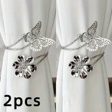 Load image into Gallery viewer, Elegant Flower Butterfly Design Curtain Strap - Minimalist Hollow Out Curtain Buckle with Easy Installation