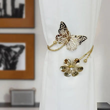 Load image into Gallery viewer, Elegant Flower Butterfly Design Curtain Strap - Minimalist Hollow Out Curtain Buckle with Easy Installation