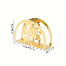 Load image into Gallery viewer, Elegant Metallic Semi-Circle Napkin Holder For Dining &amp; Entertainment Spaces, Tabletop Accessory