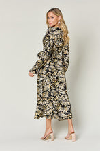 Load image into Gallery viewer, Double Take Full Size Tie Back Flounce Sleeve Dress