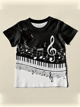 Load image into Gallery viewer, Men&#39;s Piano Art Tee - Stylish Graphic, Short Sleeve, Crew Neck - Comfortable Outdoor Clothing for Fashion-Forward Gentlemen-L