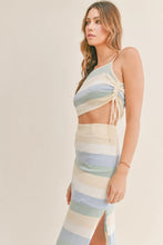 Load image into Gallery viewer, MABLE Striped Knit Cami and Midi Skirt Set