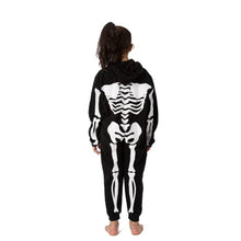 Load image into Gallery viewer, Spooktacular Creations Halloween Unisex Skeleton Costume Pajama Kids Skeleton Jumpsuit Dress Up Party Skeleton Hoodie Cosplay