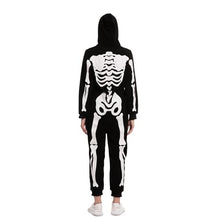 Load image into Gallery viewer, Spooktacular Creations Skeleton Adults Family Matching Pajama Jumpsuit for Women Halloween DressUp Party Themed Party Cosplay