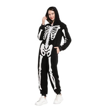 Load image into Gallery viewer, Spooktacular Creations Skeleton Adults Family Matching Pajama Jumpsuit for Women Halloween DressUp Party Themed Party Cosplay