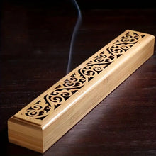 Load image into Gallery viewer, Elegant Wooden Incense Holder with Ash Catcher - Perfect for Aromatherapy, Meditation, Yoga and Spa